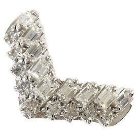 Autre Marque PT900 Platin-Bandring mit Diamant