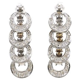 Autre Marque Eleganti orecchini a goccia in oro bianco 18K e diamanti