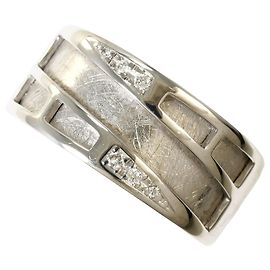 Autre Marque Ehering aus 18K Weißgold mit Diamanten
