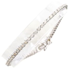 Autre Marque Pulsera de amuletos en oro blanco de 18K con diamante