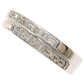 Autre Marque Bandring aus 18K Weißgold mit Diamant