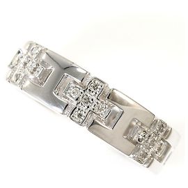 Autre Marque Ehering aus 14K Weißgold mit Diamanten