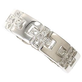 Autre Marque Ehering aus 14K Weißgold mit Diamant