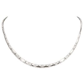 Autre Marque Halskette aus 18K Weißgold und Diamanten
