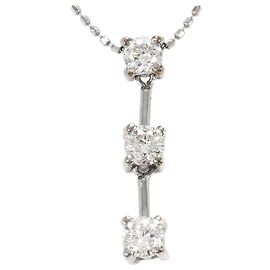 Autre Marque Collana in oro bianco 18K con diamante