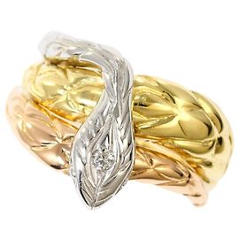 Autre Marque Ehering aus 18K Gold und Platin mit Diamant