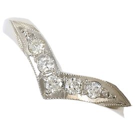 Autre Marque PT900 Platin-Bandring mit Diamant