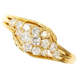 Autre Marque Ehering aus 18K Gelbgold mit Diamanten