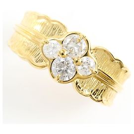 Autre Marque Ehering aus 18K Gelbgold mit Diamanten