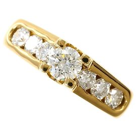 Autre Marque Ringband aus 18K Gelbgold mit Diamant