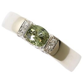 Autre Marque Platin-Bandring mit Saphir und Diamant