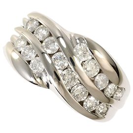 Autre Marque Platin-Diamant-Bandring