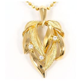 Autre Marque Collana in oro giallo 18K con diamante