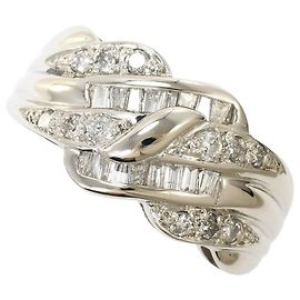 Autre Marque PT900 Platin-Bandring mit Diamant