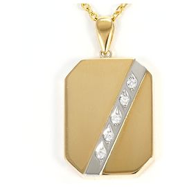 Autre Marque Collana in platino PT900 e oro giallo 18K con diamante