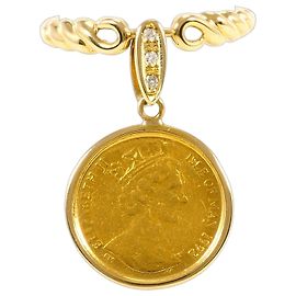 Autre Marque Goldbandring aus Gelbgold mit Diamant