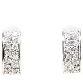 Autre Marque Orecchini a mezzo cerchio in platino PT900 con diamante