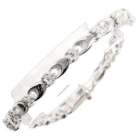 Autre Marque Bracciale con charm in platino PT850 e diamanti