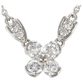 Autre Marque Platinhalskette mit Diamant
