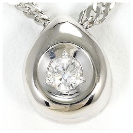 Autre Marque Platin-Halskette mit Diamant-Detail