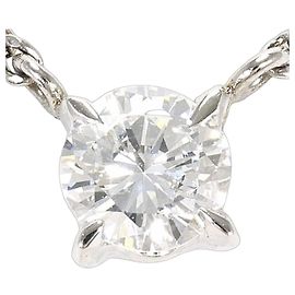 Autre Marque Platinhalskette mit Diamantanhänger