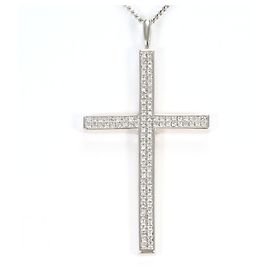 Autre Marque Eleganter Platin-Halskette mit Diamant