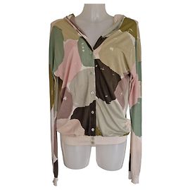 Kenzo Seiden-Cardigan mit abstraktem Print