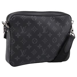 LOUIS VUITTON Monogram Eclipse Trio Messenger Bag M69443 LV Auth 201002M