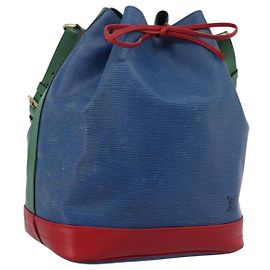 LOUIS VUITTON Borsa a tracolla Noe Epi Tricolor Blu Rosso Verde M44082 LV Auth 199974