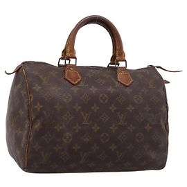 LOUIS VUITTON Monogram Speedy 30 Hand Bag M41526 LV Auth bs37000