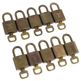LOUIS VUITTON Padlock 10 Set Padlock metal Gold LV Auth 202429