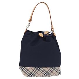 Borsa a mano BURBERRY Nylon Navy Silver Auth hk4051A