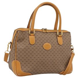 Borsa GUCCI Micro GG Supreme PVC Leather 2way Beige Gold 002 25 0033 Auth am12515A