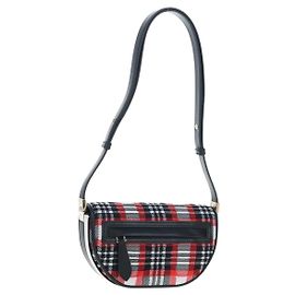 Borsa a tracolla BURBERRY Nova Check Canvas Rosso Oro Auth ki6799M