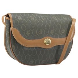 Borsa a tracolla Christian Dior in tela a nido d'ape PVC Beige Gold Auth 199826A