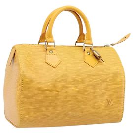 LOUIS VUITTON Epi Speedy 25 Hand Bag Tassili Yellow M43019 LV Auth 202095V