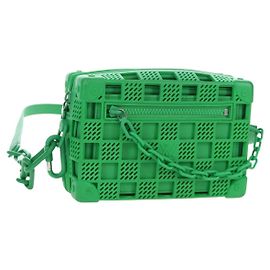 LOUIS VUITTON Borsa a tracolla Mini Soft Trunk Rubber Green M23142 LV Auth 197479SAM