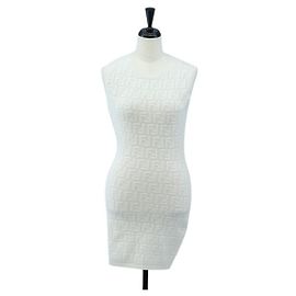 Camicia intera FENDI Zucca Canvas White Auth 193726M