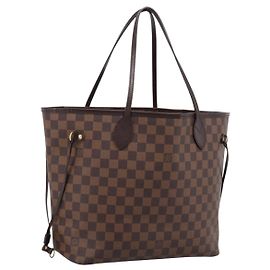 LOUIS VUITTON Damier Ebene Neverfull MM Tote Bag N51105 LV Auth 199361V