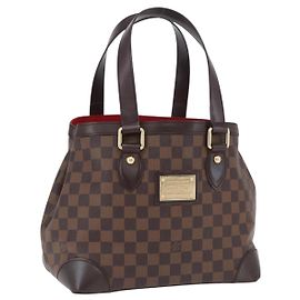 Borsa Tote LOUIS VUITTON Damier Ebene Hampstead PM N51205 LV Auth 199931V