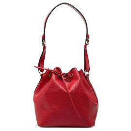 Bolso bucket Louis Vuitton Epi Petit Noe rojo