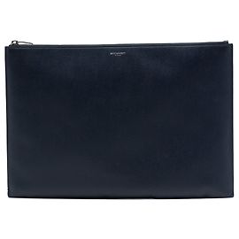 Autre Marque Bolso clutch porta-tablet con cremallera Saint Laurent Grain De Poudre azul