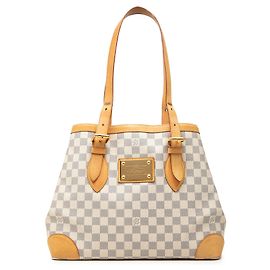 Borsa Tote Louis Vuitton Damier Azur Hampstead MM Bianca