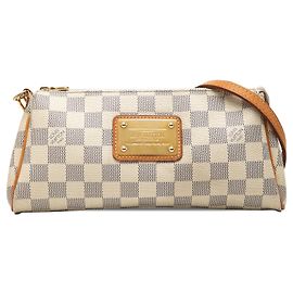 Borsa Satchel Louis Vuitton Damier Azur Eva Bianca