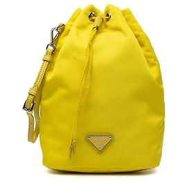 Bolsa de Cordão Prada Tessuto Amarela