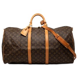 Mala de Viagem Louis Vuitton Monogram Keepall Bandouliere 60 Castanha