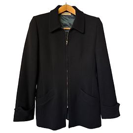 Autre Marque Metradamo schwarze Wolljacke mit Reißverschluss