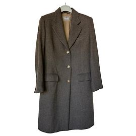 Abrigo largo Agnona en mezcla de cashmere gris