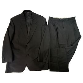 Vintage Fendi Men's Wool Blend Suit Set Black L