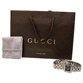 Orologio Vintage Gucci G-Timeless con bracciale in acciaio inossidabile Nero Argento